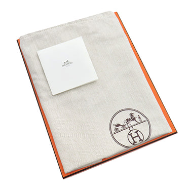 エルメス HERMES ミュザルディーヌ ポション オレンジ×マルチカラー シルク ポーチ 替えバッグ ヒョウ 動物モチーフ