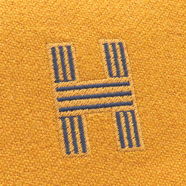エルメス HERMES ブリッド ア ブラック GM ロカバール オークル ウール バージンウール ポーチ シルバー金具 ハンドバッグ バニティ