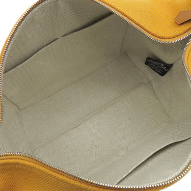 エルメス HERMES ブリッド ア ブラック GM ロカバール オークル ウール バージンウール ポーチ シルバー金具 ハンドバッグ バニティ