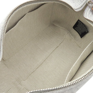 エルメス HERMES ブリッド ア ブラック PM ロカバール グリスフランネル ウール バージンウール ポーチ シルバー金具 ハンドバッグ バニティ