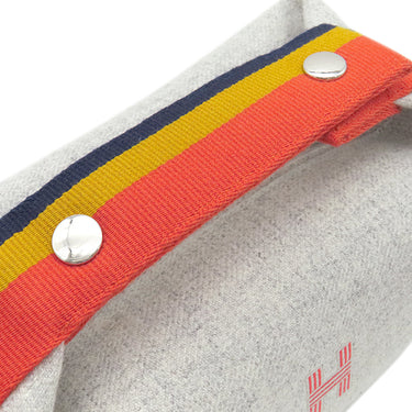 エルメス HERMES ブリッド ア ブラック PM ロカバール グリスフランネル ウール バージンウール ポーチ シルバー金具 ハンドバッグ バニティ