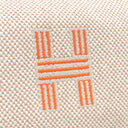 エルメス HERMES ブリッド ア ブラック PM オレンジ×ナチュラル トワルアッシュ ポーチ シルバー金具 トワルH バニティ