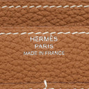 エルメス HERMES ドゴンデュオ ドゴンGM ゴールド トゴ 長財布 シルバー金具 茶 二つ折り財布
