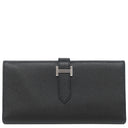 エルメス HERMES ベアンスフレ ブラック ヴォーエプソン 長財布 シルバー金具 二つ折り財布