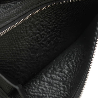 エルメス HERMES ベアンスフレ ブラック ヴォーエプソン 長財布 シルバー金具 二つ折り財布