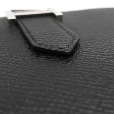 エルメス HERMES ベアンスフレ ブラック ヴォーエプソン 長財布 シルバー金具 二つ折り財布