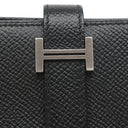エルメス HERMES ベアンスフレ ブラック ヴォーエプソン 長財布 シルバー金具 二つ折り財布