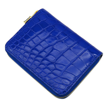 ルイヴィトン LOUIS VUITTON ジッピー コインパース N96069 ブルーサントリン クロコダイル コインケース ゴールド金具 青 ラウンドジップ 小銭入れ