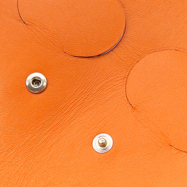 エルメス HERMES クリッカーズ エレファント ローズティリアン×オレンジ シェーブル オブジェ シルバー金具 CLICKAZOO 象 置物