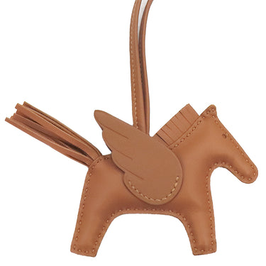 エルメス HERMES ロデオPM ペガサス ゴールド アニョーミロ バッグチャーム 茶 ソーゴールド