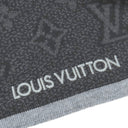 ルイヴィトン LOUIS VUITTON マフラーマイ モノグラム エクリプス M73468 ブラック ウール マフラー 黒×グレー モノグラム
