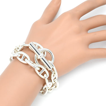 エルメス HERMES シェーヌダンクル GM シルバー シルバー925 ネックレス スターリングシルバー AG925 29コマ 2連ブレスレット