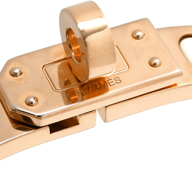 エルメス HERMES ミニ クリック ケリー クレーム GP エナメル ブレスレット ローズゴールド金具 ピンクゴールド金具 アイボリー 白 ケリークラスプモチーフ