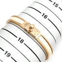 エルメス HERMES ミニ クリック ケリー クレーム GP エナメル ブレスレット ローズゴールド金具 ピンクゴールド金具 アイボリー 白 ケリークラスプモチーフ