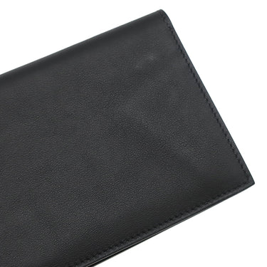 エルメス HERMES シチズン ツイル ロング ブラック スイフト 長財布 シルバー金具 黒