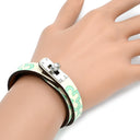 エルメス HERMES ミニ ケリードゥブルトゥール ナタ×ヴェール ヴォースイフト GP T2 ブレスレット シルバー金具 2重 ラッキーデイジー 2023年製