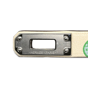 エルメス HERMES ミニ ケリードゥブルトゥール ナタ×ヴェール ヴォースイフト GP T2 ブレスレット シルバー金具 2重 ラッキーデイジー 2023年製