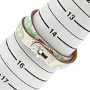 エルメス HERMES ミニ ケリードゥブルトゥール ナタ×ヴェール ヴォースイフト GP T2 ブレスレット シルバー金具 2重 ラッキーデイジー 2023年製