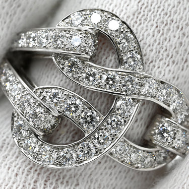 カルティエ Cartier アグラフ ダイヤ ホワイトゴールド K18WG ダイヤモンド ＃52(JP12) リング 指輪 750 18K WG 18金 11.5号