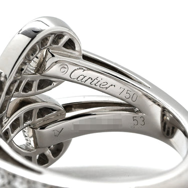 カルティエ Cartier アグラフ ダイヤ Ｎ4208853 ホワイトゴールド K18WG ダイヤモンド ＃53(JP13) リング 指輪 750 18K WG 18金 13号