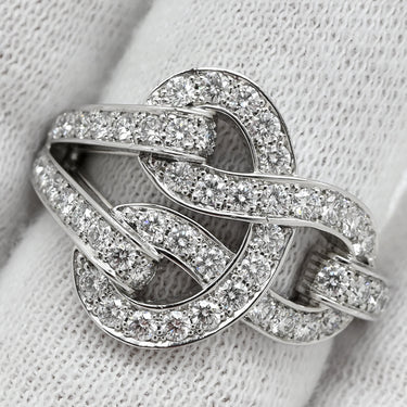 カルティエ Cartier アグラフ ダイヤ Ｎ4208853 ホワイトゴールド K18WG ダイヤモンド ＃53(JP13) リング 指輪 750 18K WG 18金 13号