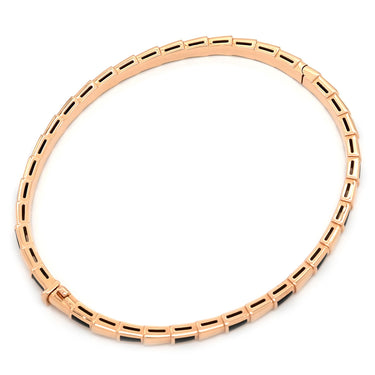 ブルガリ BVLGARI セルペンティ ヴァイパー ピンクゴールド K18PG オニキス 14039 ブレスレット バングル 18K 750 PG