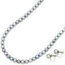 TASAKI TASAKI あこやパール ネックレス イヤリング セット パールシルバーグレー×ホワイトゴールド パール シルバー K14WG(イヤリング) ネックレス K14WG SV