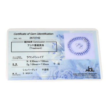 TASAKI TASAKI あこやパール ネックレス イヤリング セット パールシルバーグレー×ホワイトゴールド パール シルバー K14WG(イヤリング) ネックレス K14WG SV