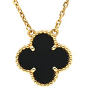 ヴァンクリーフアーペル Van Cleef & Arpels ヴィンテージ アルハンブラ ペンダント VCARA45800 ブラック×イエローゴールド K18YG オニキス ネックレス 黒 Au750 18K オニキス
