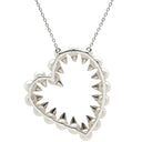 TASAKI TASAKI デインジャー ハート パールホワイト×ホワイトゴールド K18WG パール ダイヤモンド ネックレス TASAKI パール 真珠 danger heart ダイヤ Au 750WG