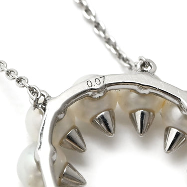 TASAKI TASAKI デインジャー ハート パールホワイト×ホワイトゴールド K18WG パール ダイヤモンド ネックレス TASAKI パール 真珠 danger heart ダイヤ Au 750WG