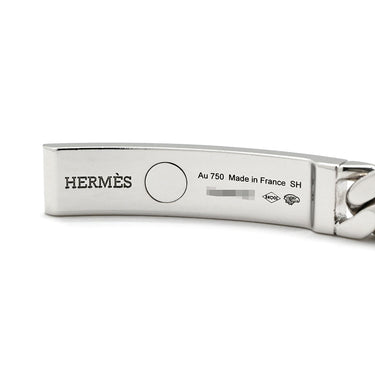 エルメス HERMES ケリー グルメット TPM H221410B ホワイトゴールド K18WG ダイヤモンド SH ブレスレット 750 18K チェーン 41Pダイヤ ケリークラスプ