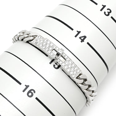 エルメス HERMES ケリー グルメット TPM H221410B ホワイトゴールド K18WG ダイヤモンド SH ブレスレット 750 18K チェーン 41Pダイヤ ケリークラスプ