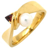 TASAKI TASAKI リファインド リベリオン パールホワイト×イエローゴールド K18YG パール ガーネット リング 指輪 アコヤ あこや 真珠 1粒 K18YG パール ガーネット 11号