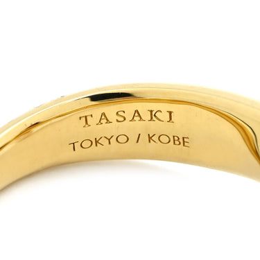 TASAKI TASAKI リファインド リベリオン パールホワイト×イエローゴールド K18YG パール ガーネット リング 指輪 アコヤ あこや 真珠 1粒 K18YG パール ガーネット 11号