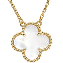 ヴァンクリーフアーペル Van Cleef & Arpels ヴィンテージ アルハンブラ ペンダント VCARA45900 パールホワイト×イエローゴールド K18YG マザーオブパール ネックレス 白 750 18K YG シェル
