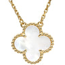 ヴァンクリーフアーペル Van Cleef & Arpels ヴィンテージ アルハンブラ ペンダント VCARA45900 パールホワイト×イエローゴールド K18YG マザーオブパール ネックレス 白 750 18K YG シェル