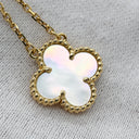 ヴァンクリーフアーペル Van Cleef & Arpels ヴィンテージ アルハンブラ ペンダント VCARA45900 パールホワイト×イエローゴールド K18YG マザーオブパール ネックレス 白 750 18K YG シェル