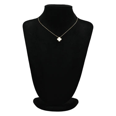 ヴァンクリーフアーペル Van Cleef & Arpels ヴィンテージ アルハンブラ ペンダント VCARA45900 パールホワイト×イエローゴールド K18YG マザーオブパール ネックレス 白 750 18K YG シェル