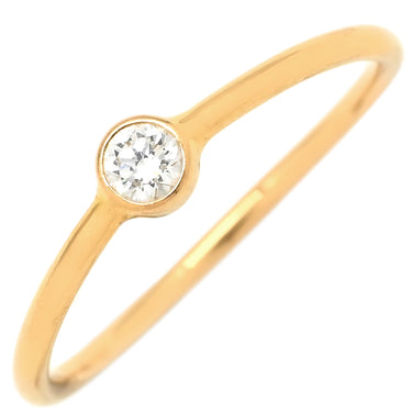 ティファニー Tiffany & Co ウエーブ シングルロウ ダイヤモンドリング 60016986 イエローゴールド K18YG ダイヤモンド リング 指輪 T＆Co. 1P エルサぺレッティ 7.5号