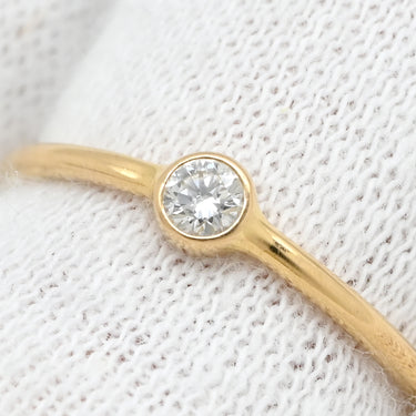 ティファニー Tiffany & Co ウエーブ シングルロウ ダイヤモンドリング 60016986 イエローゴールド K18YG ダイヤモンド リング 指輪 T＆Co. 1P エルサぺレッティ 7.5号