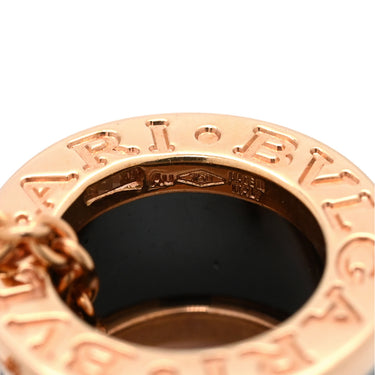 ブルガリ BVLGARI ビーゼロワン ネックレス 346083 ピンクゴールドXブラック K18PG セラミック ネックレス B-zero1 ペンダント 18K 750PG 黒