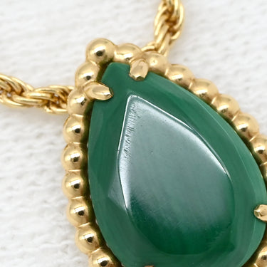 ブシュロン BOUCHERON セルパンボエム ペンダント スモール JPN00581 グリーンXイエローゴールド K18YG マラカイト ネックレス 緑 マラカイト 18K AU750