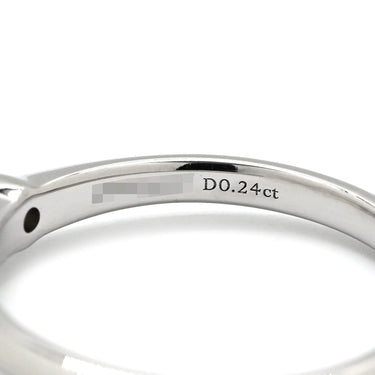 ティファニー Tiffany & Co ソリティア ダイヤリング プラチナシルバー Pt950 ダイヤモンド リング 指輪 T＆Co. 一粒 1P 立爪 0.24ct 9号
