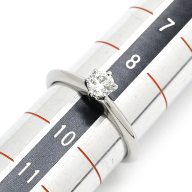 ティファニー Tiffany & Co ソリティア ダイヤリング プラチナシルバー Pt950 ダイヤモンド リング 指輪 T＆Co. 一粒 1P 立爪 0.24ct 9号