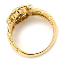 コルロフ Korloff ルビー ダイヤ レッド×イエローゴールド K18YG ダイヤモンド ルビー リング 指輪 0.68ct イエローゴールド Au750 18K 18金 赤 アールデコ調 フラワーモチーフ 15号