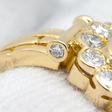 コルロフ Korloff ルビー ダイヤ レッド×イエローゴールド K18YG ダイヤモンド ルビー リング 指輪 0.68ct イエローゴールド Au750 18K 18金 赤 アールデコ調 フラワーモチーフ 15号