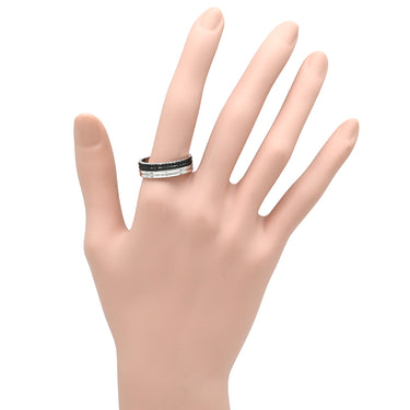 ブシュロン BOUCHERON キャトル ブラック ハーフ ラージモデル JAL00206 ホワイトゴールド×ブラック K18WG ブラックPVD #61 リング 指輪 Au750 18K 20.5号