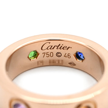 カルティエ Cartier ラブリング マルチカラーストーン B4087853 ピンクゴールドXマルチカラー K18PG マルチストーン #53(JP13) リング 指輪 750 RG 18K 18金 6号