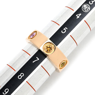 カルティエ Cartier ラブリング マルチカラーストーン B4087853 ピンクゴールドXマルチカラー K18PG マルチストーン #53(JP13) リング 指輪 750 RG 18K 18金 6号